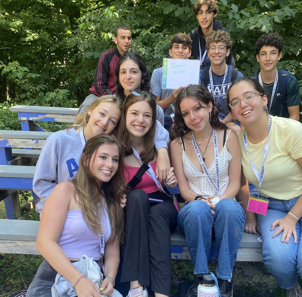 Group of people celebrating on stage