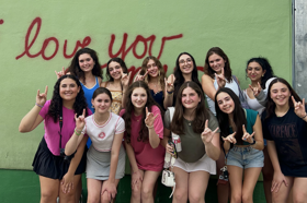 Group of people celebrating on stage