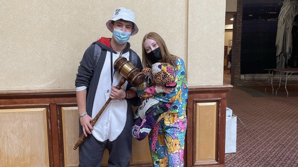 Group of people celebrating on stage