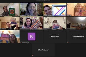 Group of people celebrating on stage