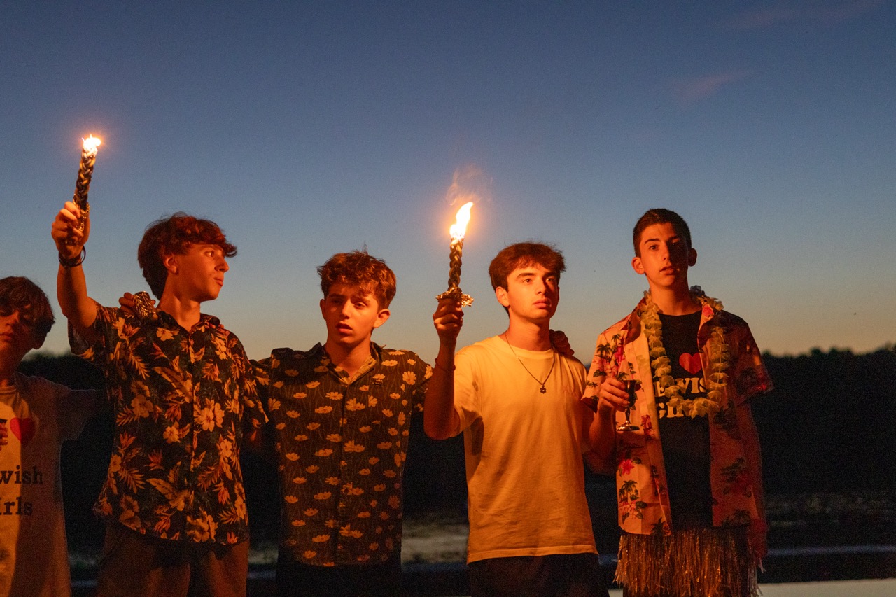 Group of people celebrating on stage