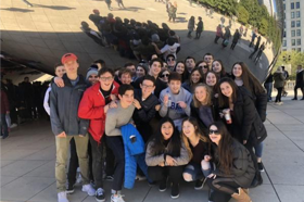 Group of people celebrating on stage