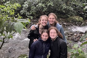 Group of people celebrating on stage