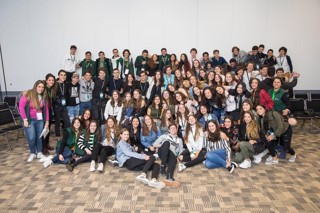 Group of people celebrating on stage