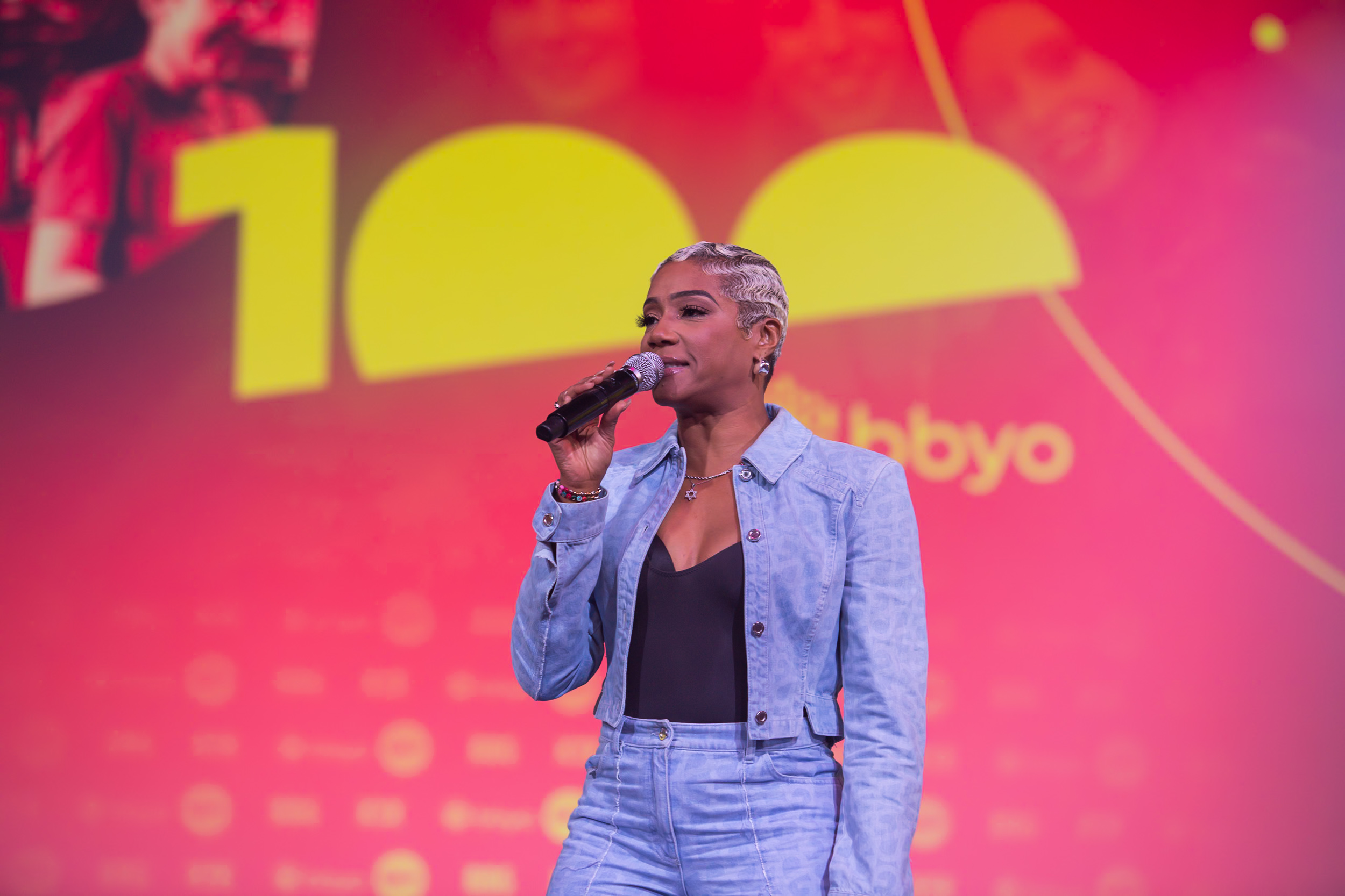 Group of people celebrating on stage
