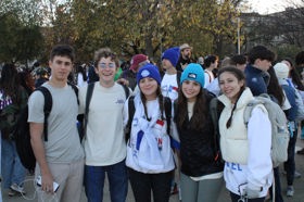 Group of people celebrating on stage