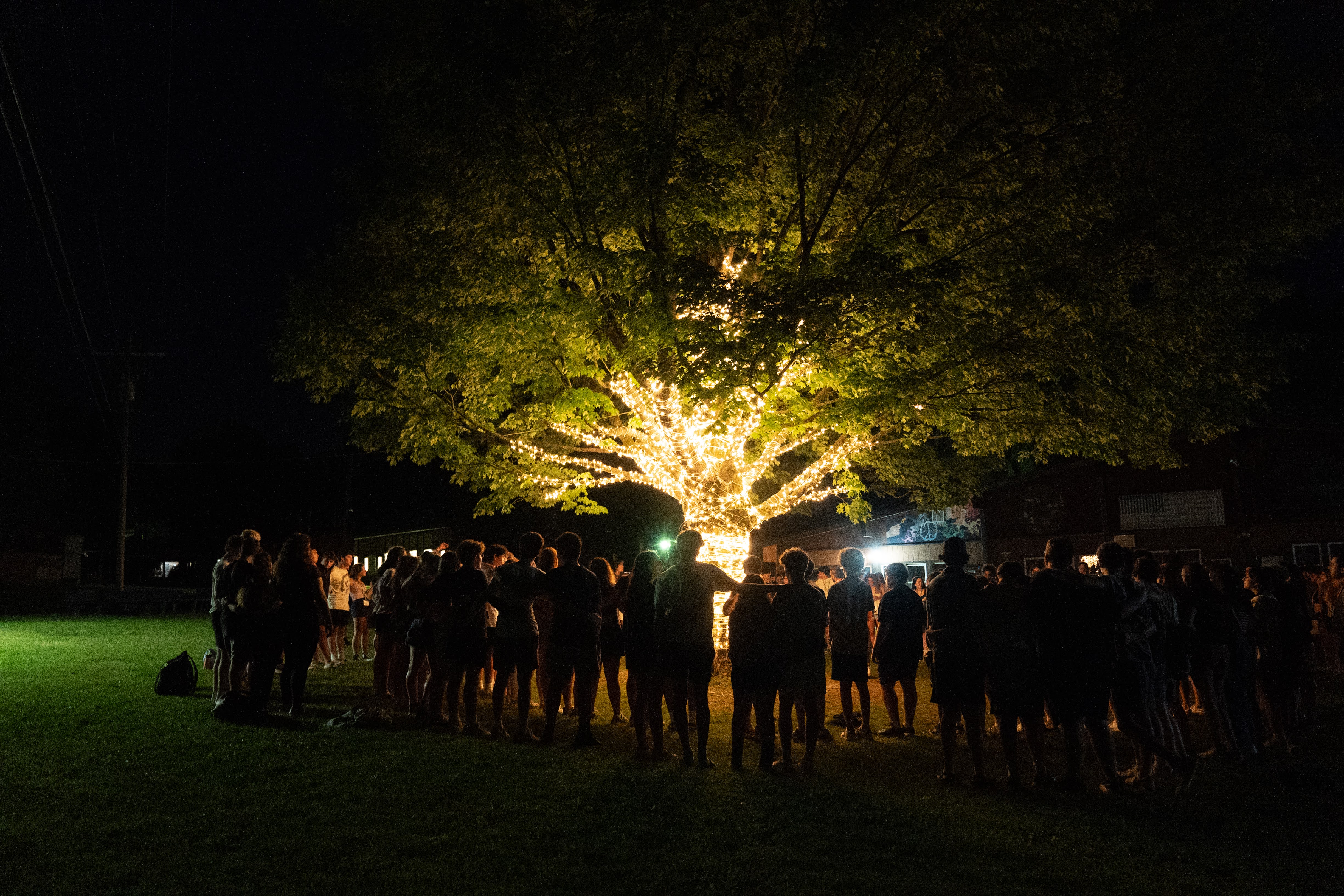 Group of people celebrating on stage