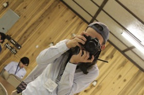 Group of people celebrating on stage