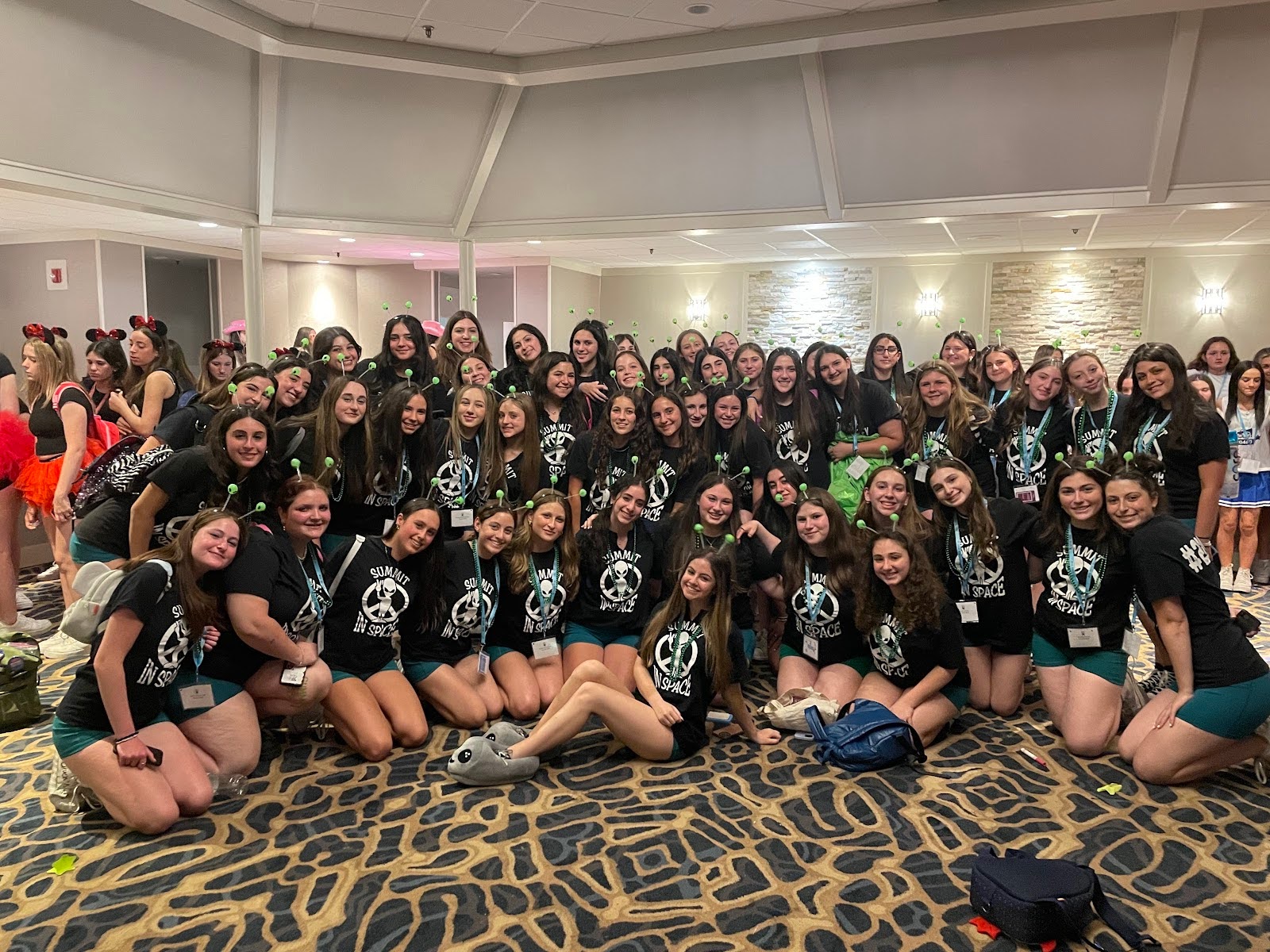 Group of people celebrating on stage