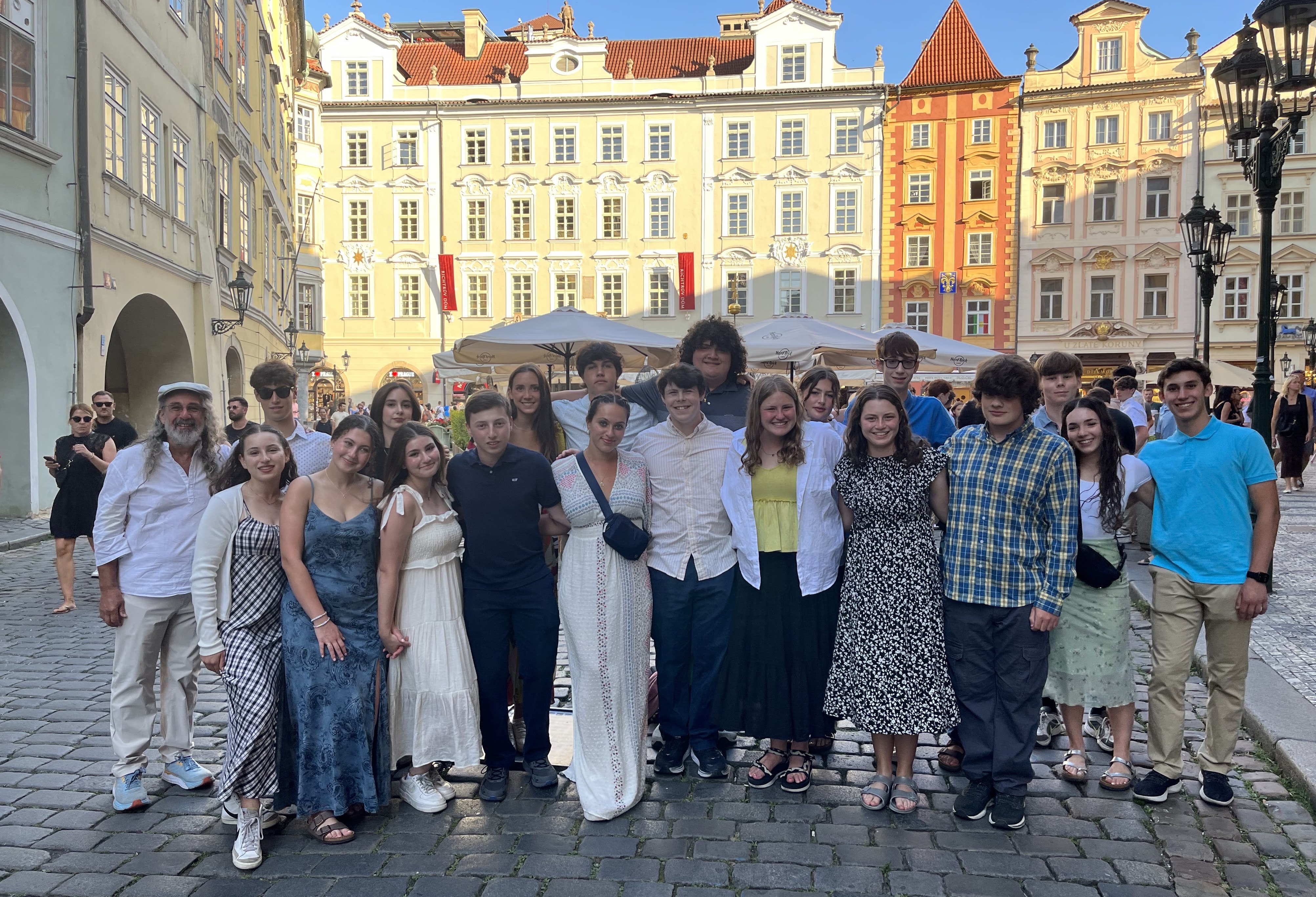 Group of people celebrating on stage
