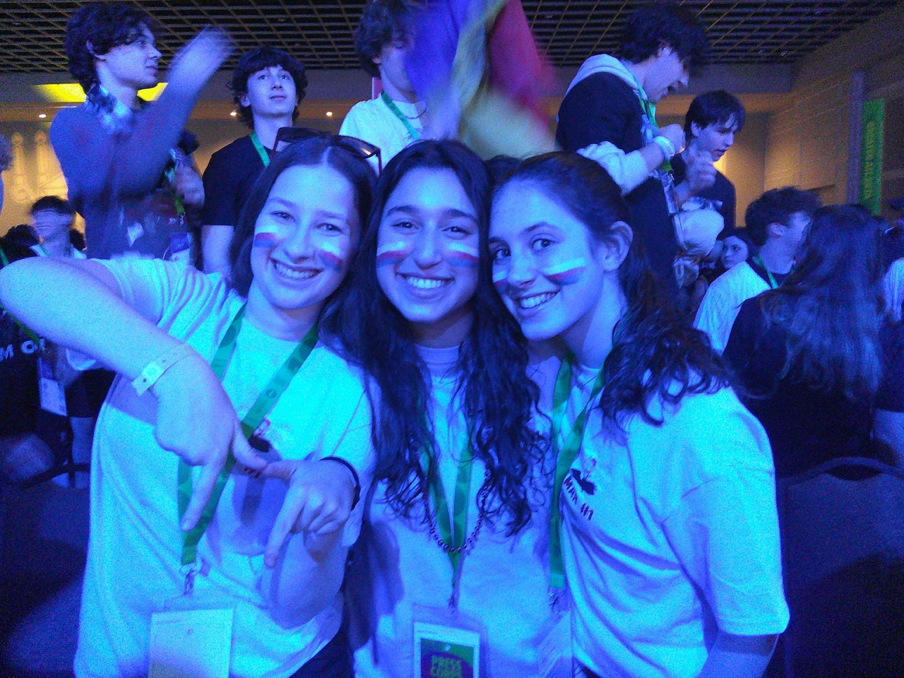 Group of people celebrating on stage