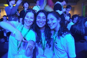 Group of people celebrating on stage