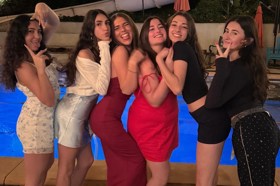 Group of people celebrating on stage