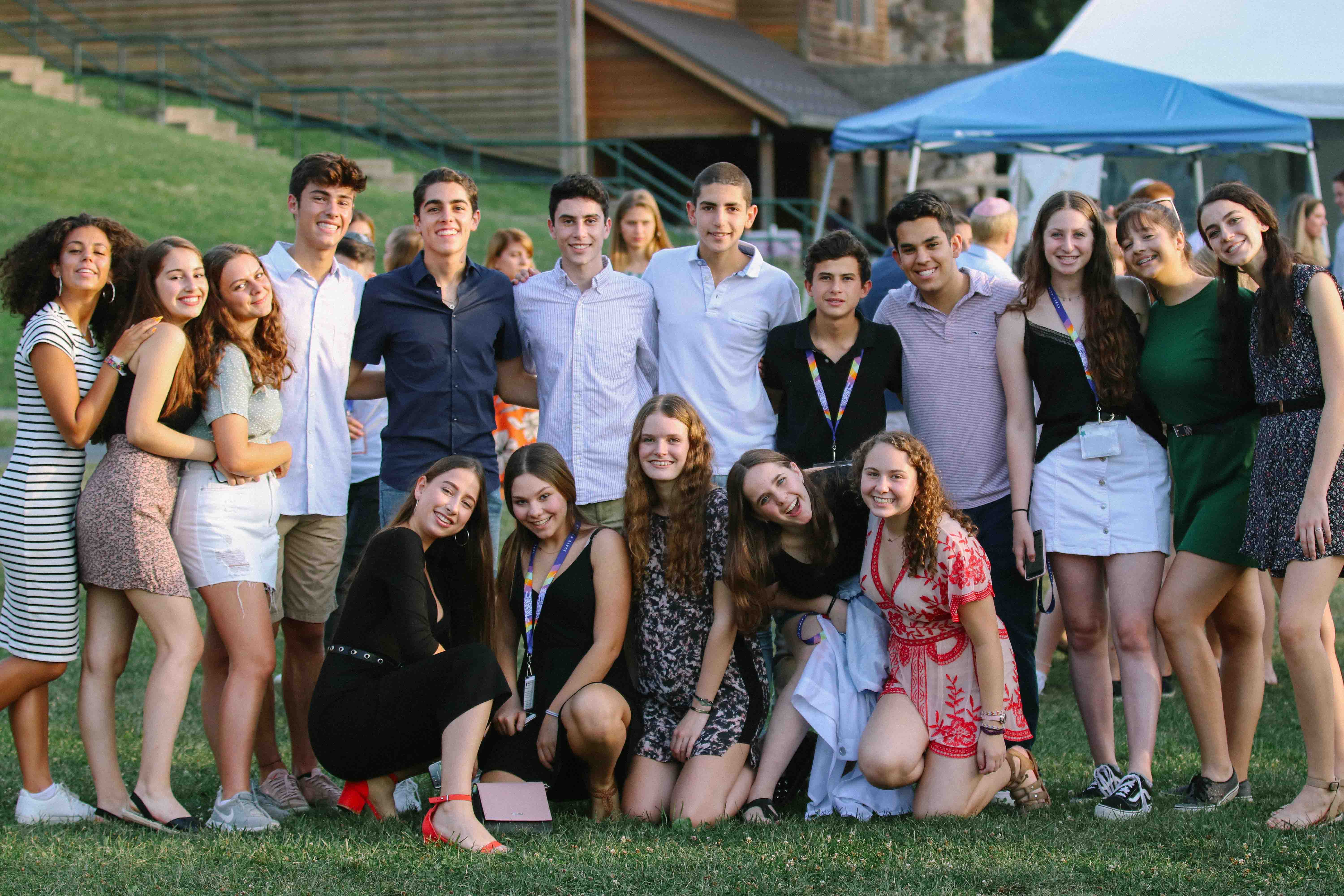 Group of people celebrating on stage