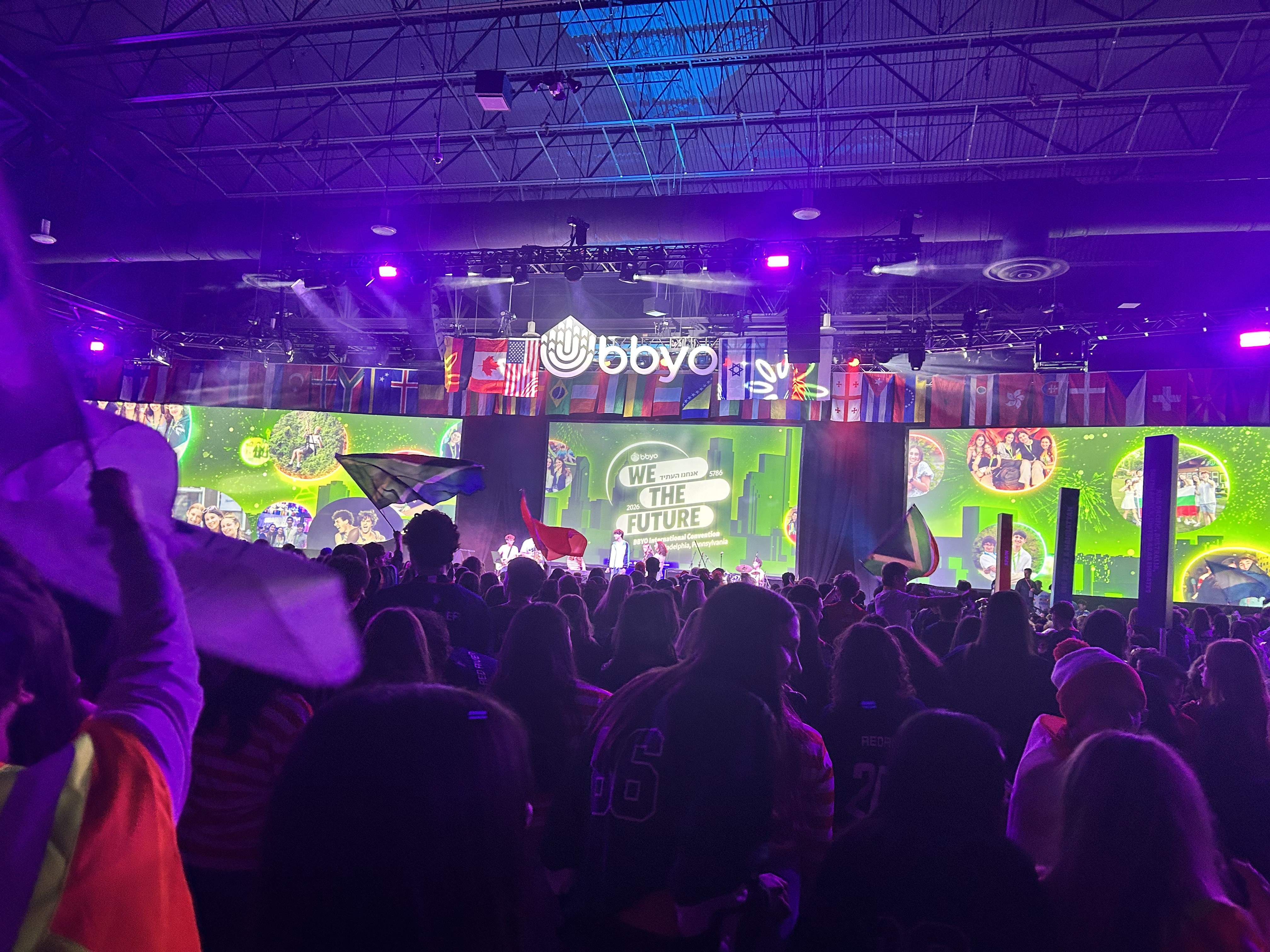 Group of people celebrating on stage