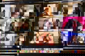 Group of people celebrating on stage