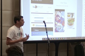 Group of people celebrating on stage