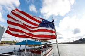 Group of people celebrating on stage