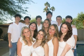 Group of people celebrating on stage