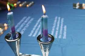 Group of people celebrating on stage