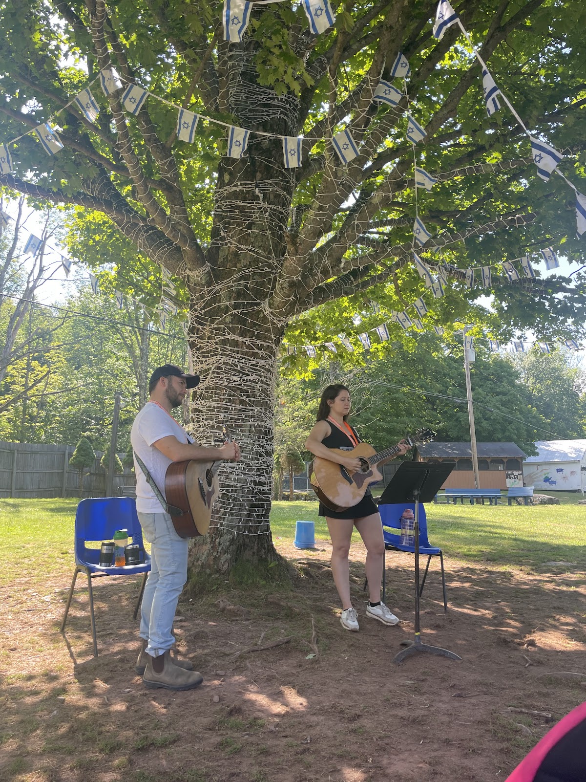 Group of people celebrating on stage