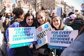 Group of people celebrating on stage