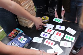 Group of people celebrating on stage