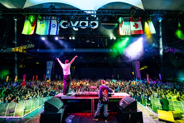 Group of people celebrating on stage