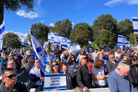 Group of people celebrating on stage