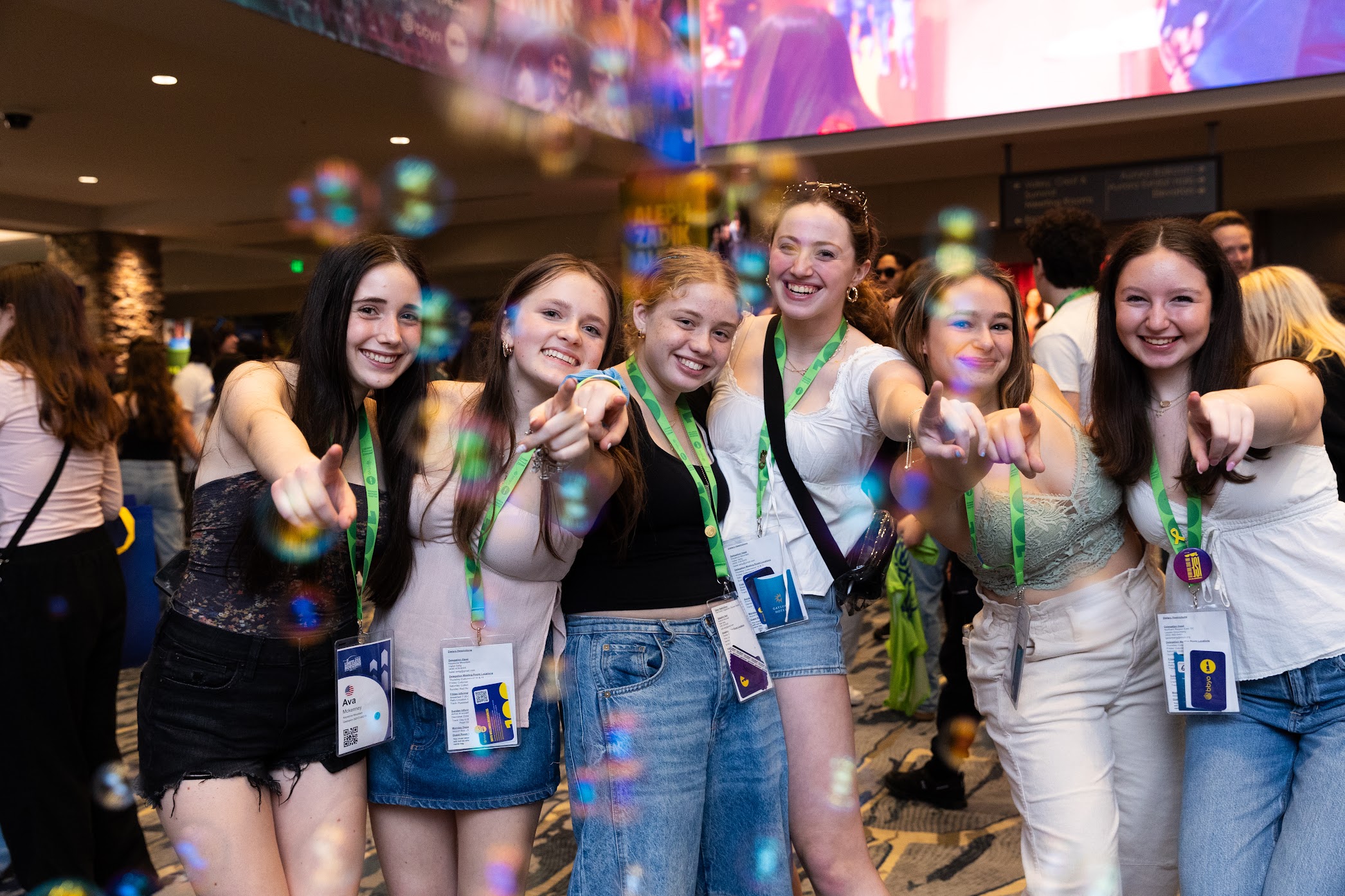 Group of people celebrating on stage