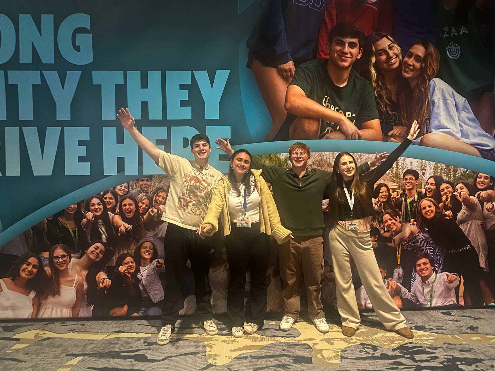 Group of people celebrating on stage