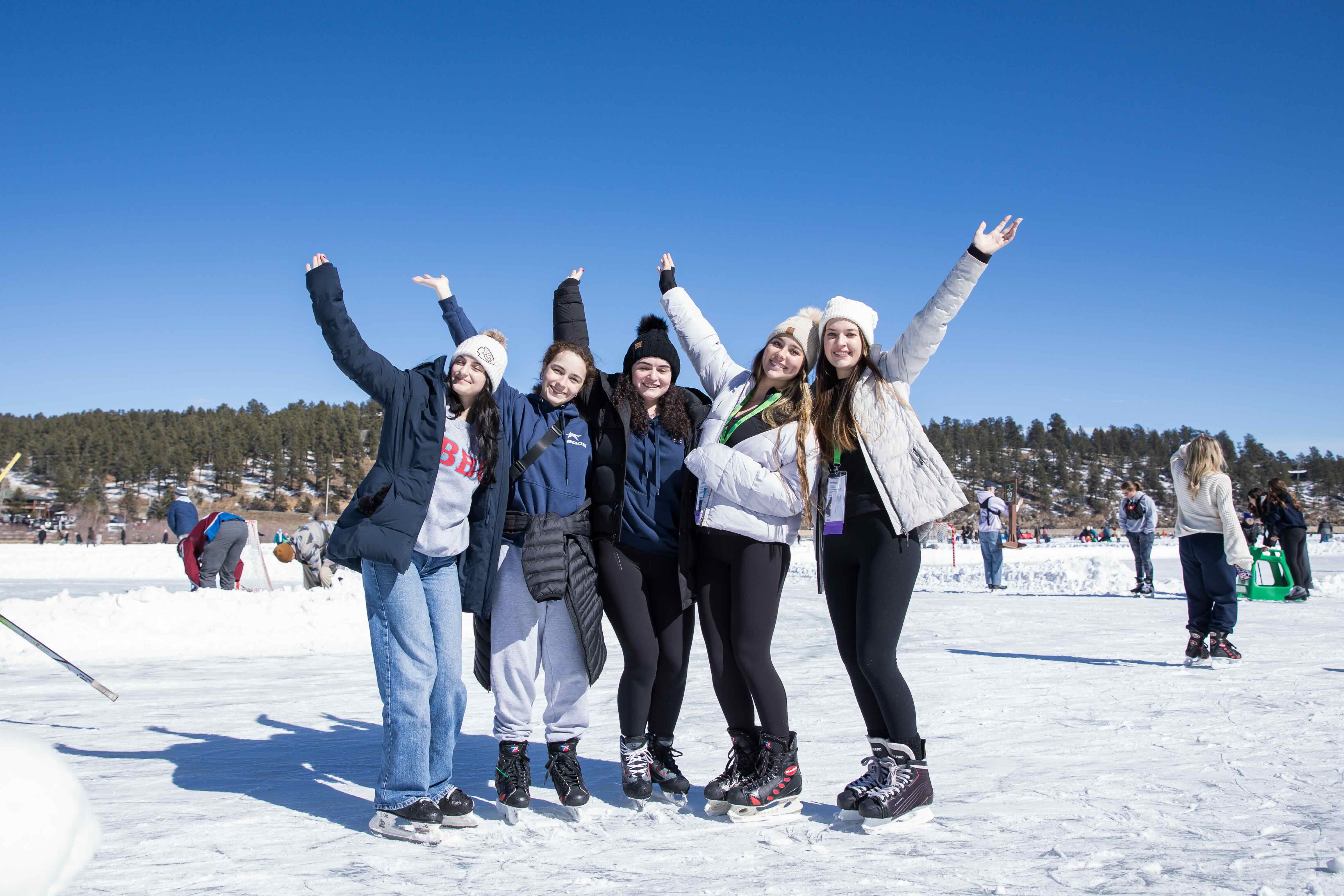 Group of people celebrating on stage