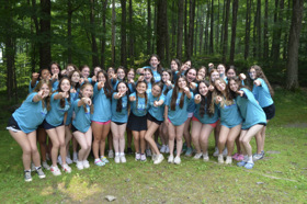 Group of people celebrating on stage