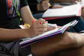 Group of people celebrating on stage