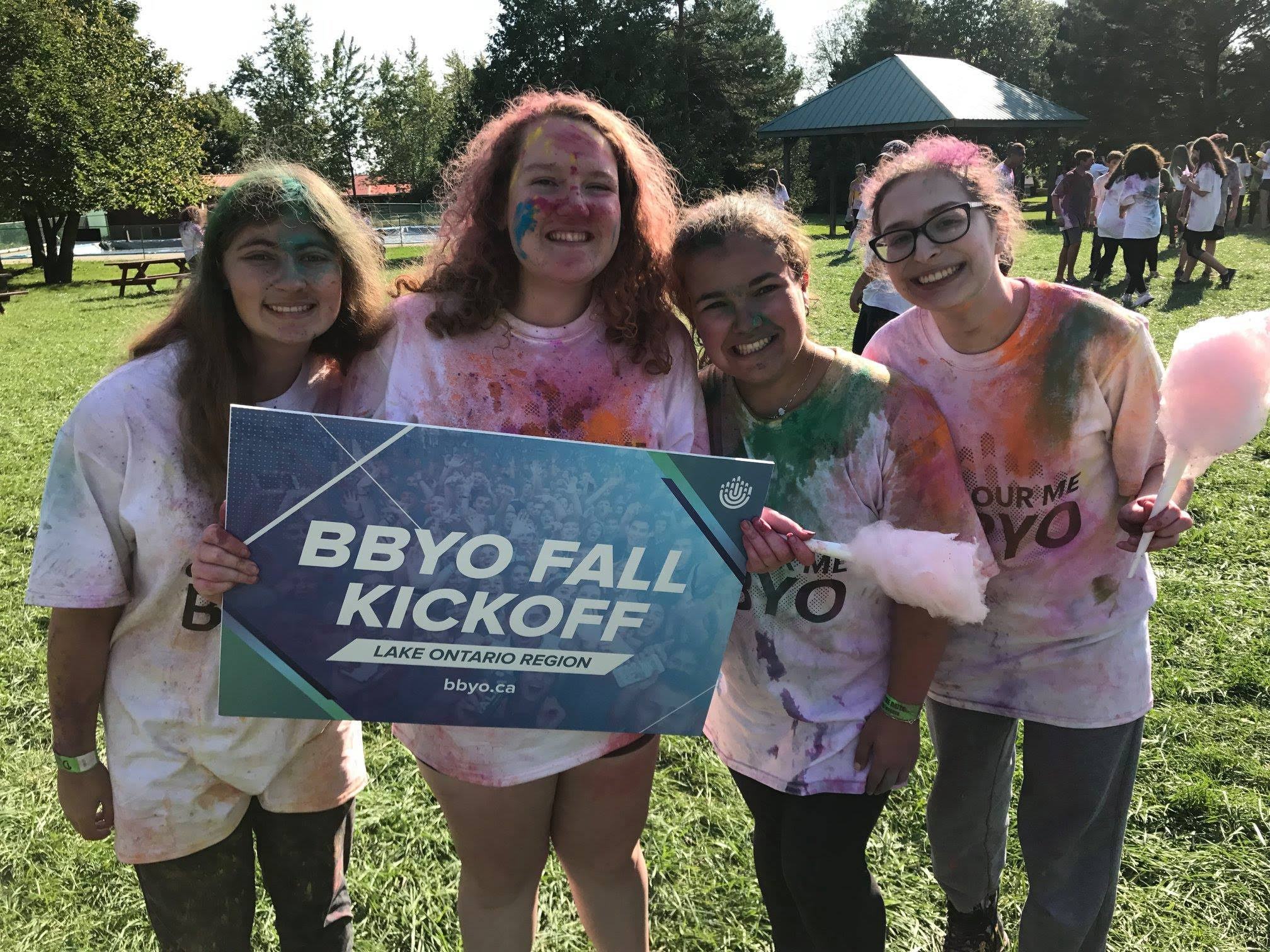 Group of people celebrating on stage