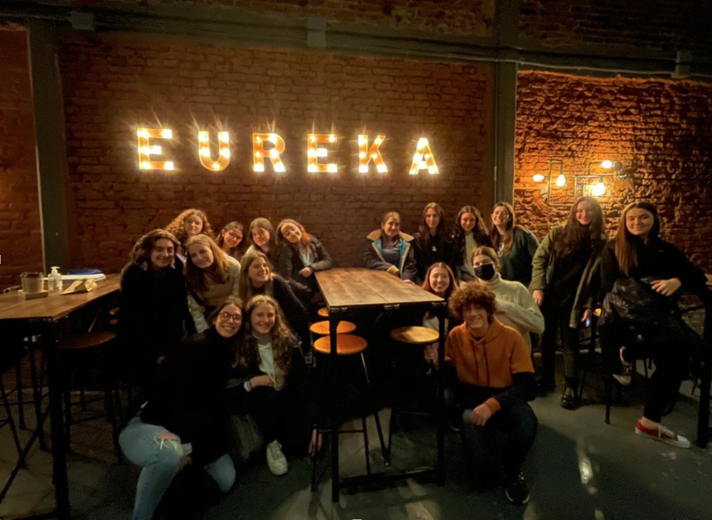 Group of people celebrating on stage