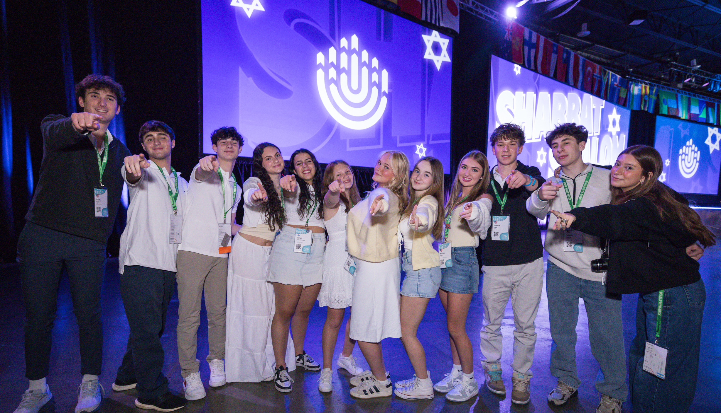Group of people celebrating on stage