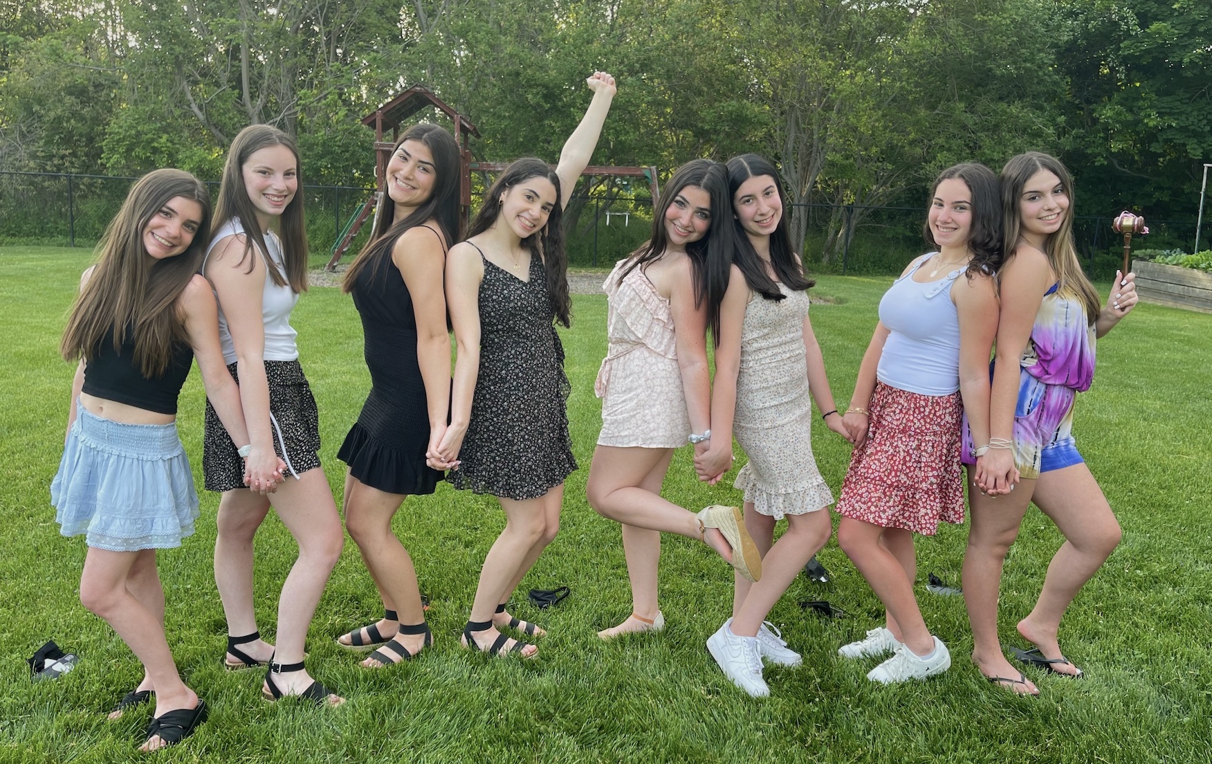Group of people celebrating on stage