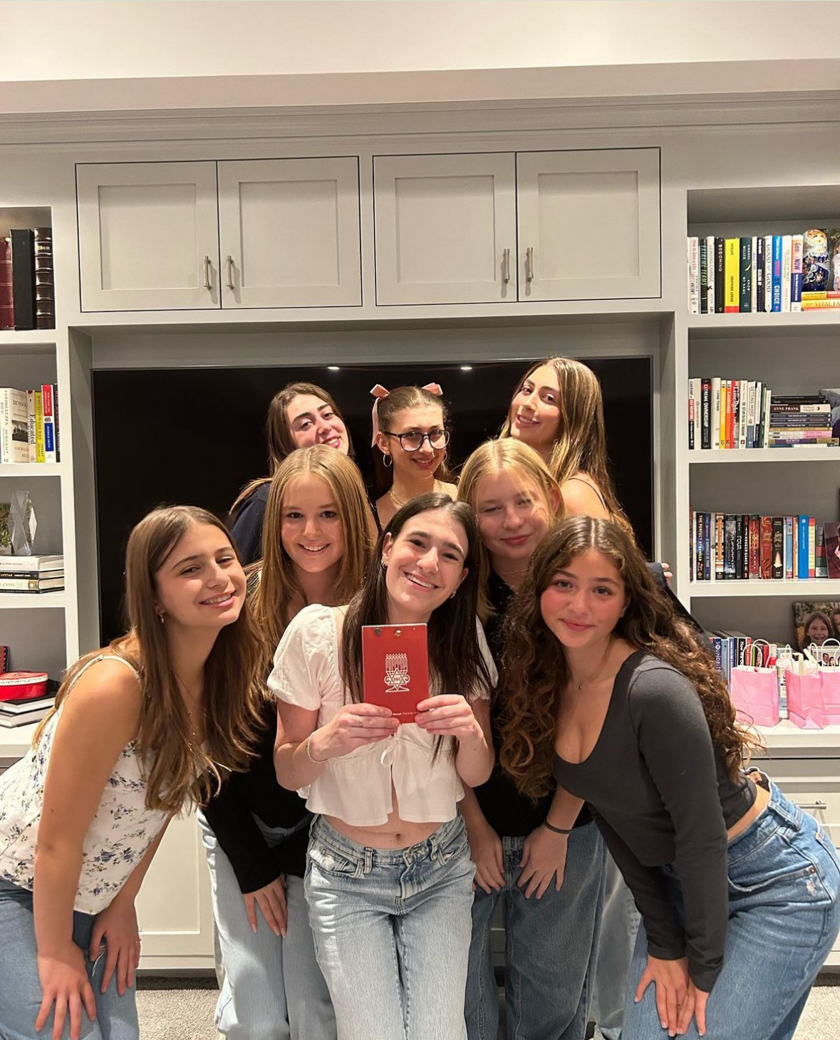 Group of people celebrating on stage