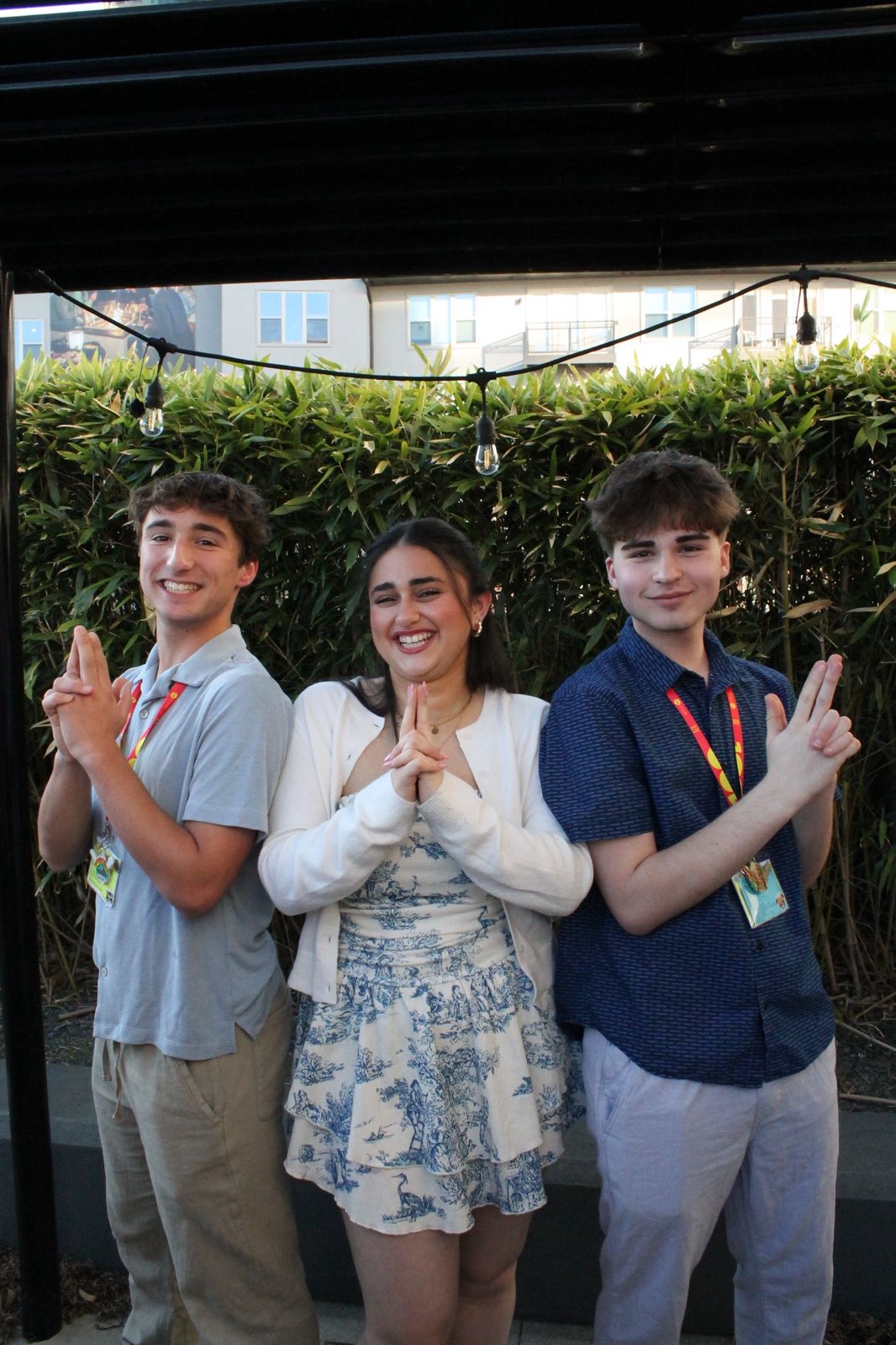Group of people celebrating on stage