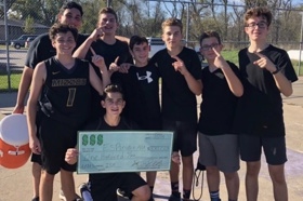 Group of people celebrating on stage