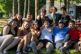Group of people celebrating on stage