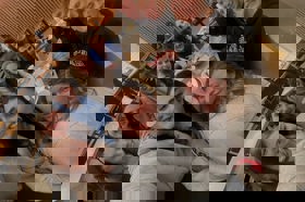 Group of people celebrating on stage