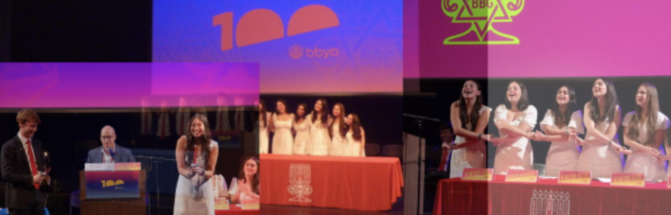 Group of people celebrating on stage