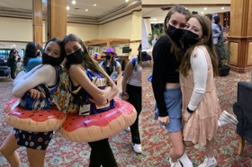 Group of people celebrating on stage