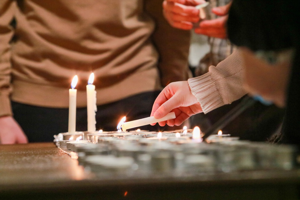 Group of people celebrating on stage