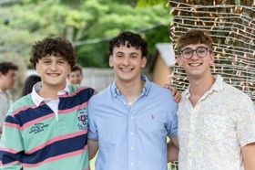 Group of people celebrating on stage