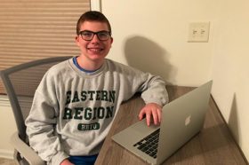 Group of people celebrating on stage