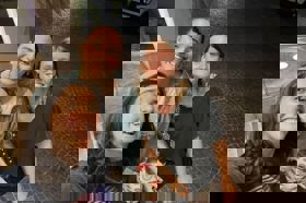 Group of people celebrating on stage