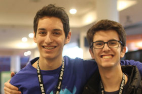 Group of people celebrating on stage